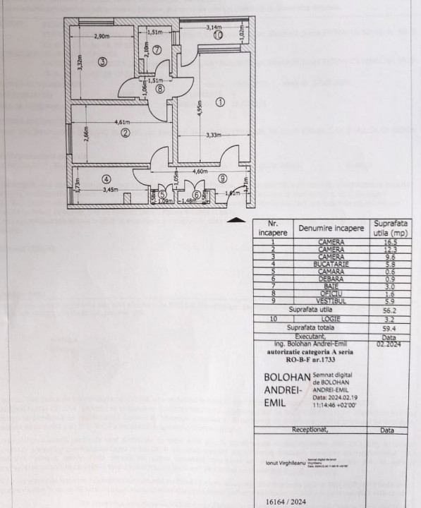 Apartament de 3 camere, vedere frumoasă, bloc Z, Drumul Taberei!