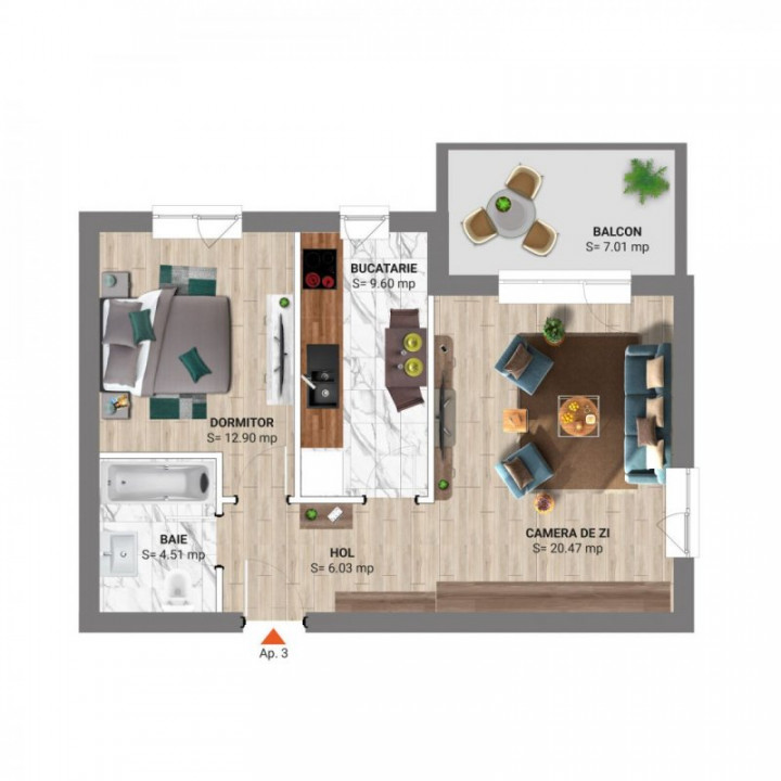 2 CAMERE Padurea BANEASA - bloc 2023 - Apartament premium în Greenfield Băneasa,