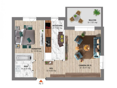 2 CAMERE Padurea BANEASA - bloc 2023 - Apartament premium în Greenfield Băneasa,