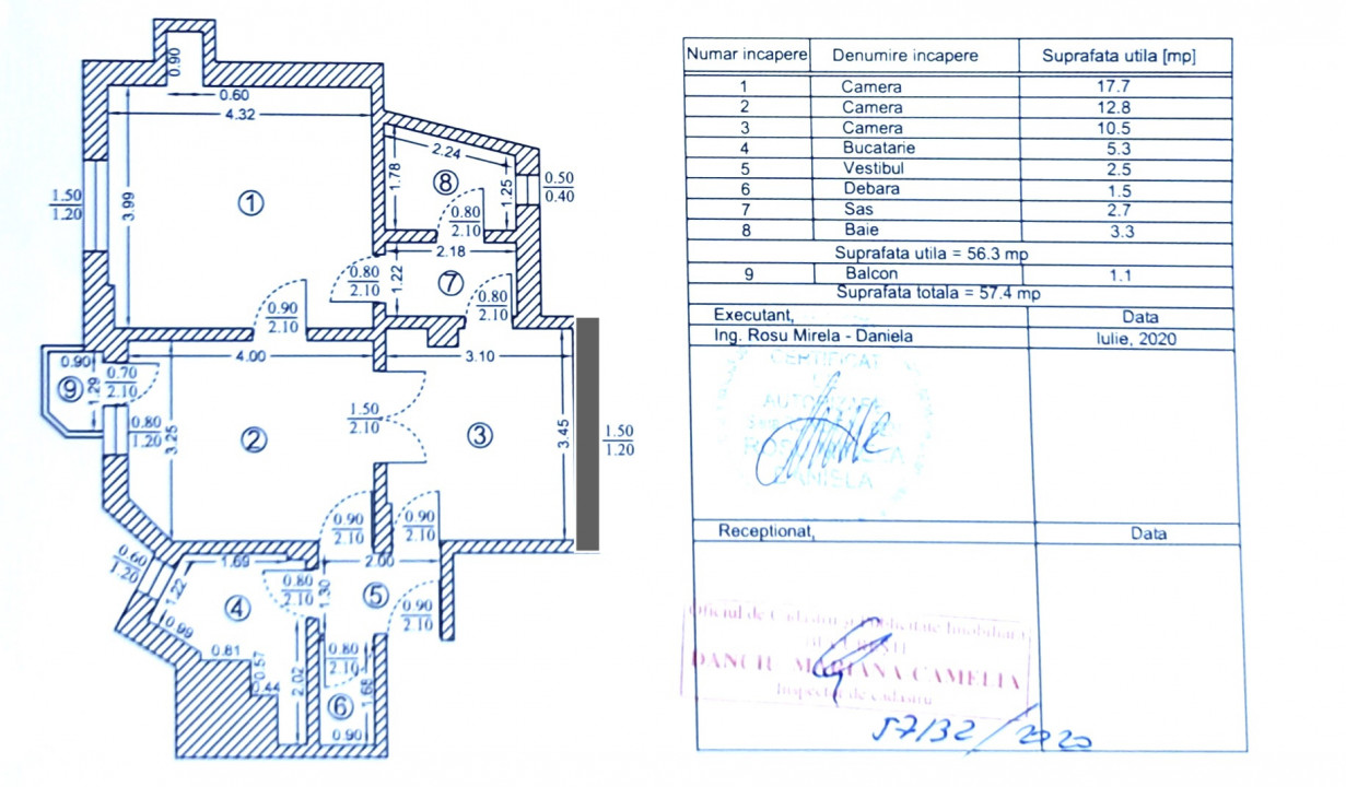 P-ța Unirii-Bd. Coposu, etajul 1, apartament 2 camere, birou/locuință!