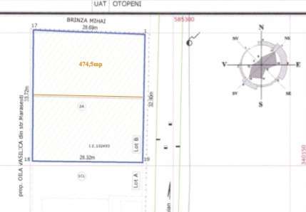 Otopeni, lot de casă de 474,5mp și deschidere 16mp, la 300m de DN1